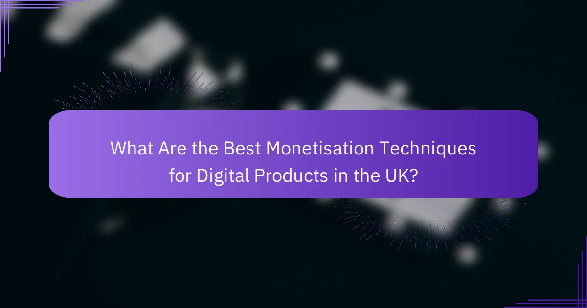 What Are the Best Monetisation Techniques for Digital Products in the UK?