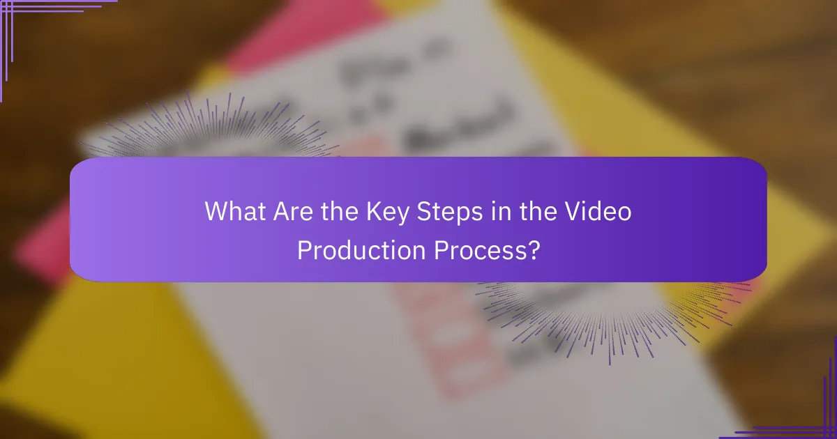 What Are the Key Steps in the Video Production Process?