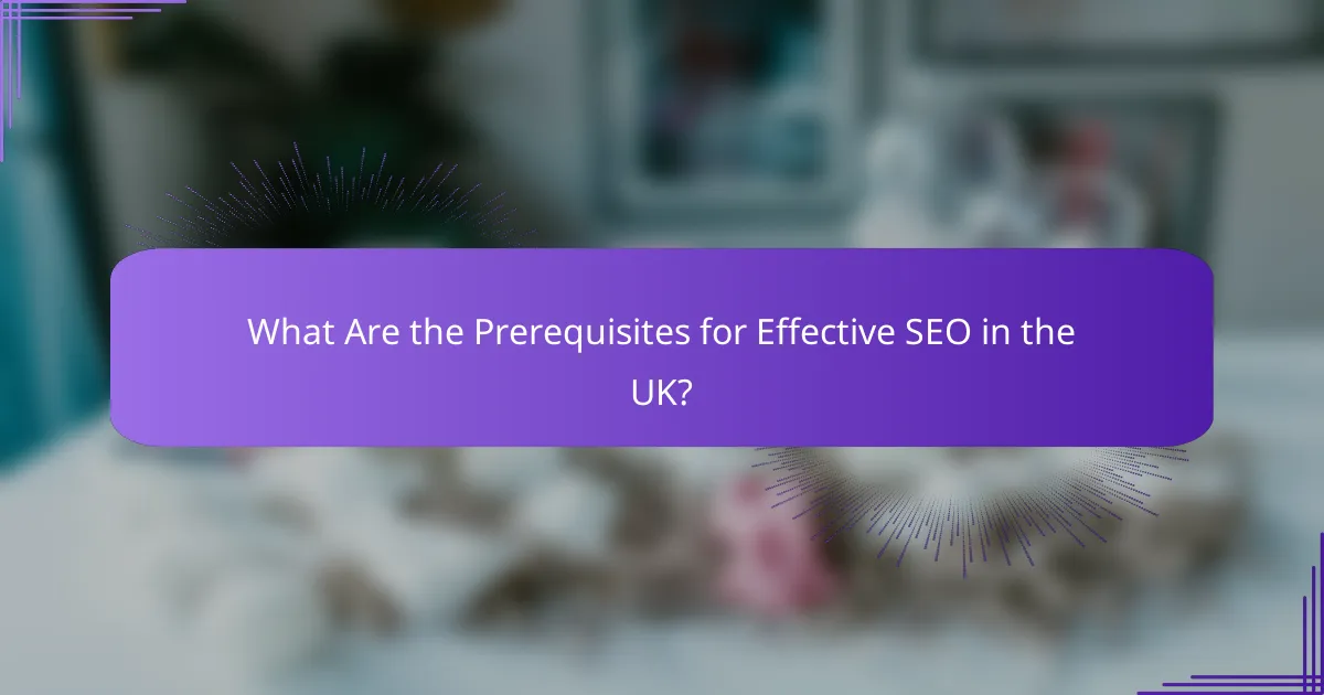 What Are the Prerequisites for Effective SEO in the UK?
