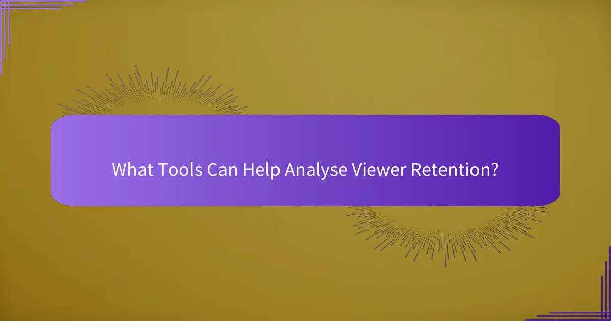 What Tools Can Help Analyse Viewer Retention?